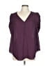 Torrid 100% Polyester Purple 3/4 Sleeve Blouse Size Lg Plus (0) - photo 1