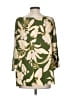 Colleen Lopez 100% Polyester Floral Tropical Green 3/4 Sleeve Blouse Size S - photo 2