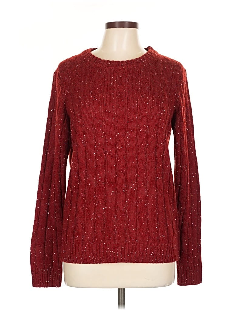 Pre-owned Saks Fifth Avenue Pullover Sweater In Red