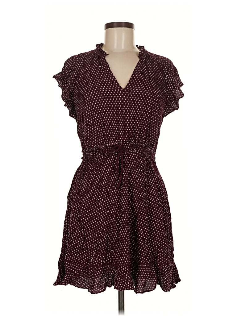 Pre-owned Whistles Casual Dress In Burgundy