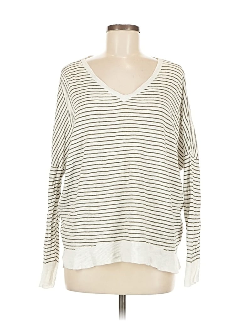 Pre-owned Eileen Fisher Pullover Sweater In White