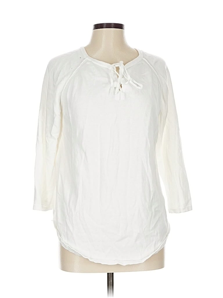 Pre-owned Jeanne Pierre Cardigan Sweater In White