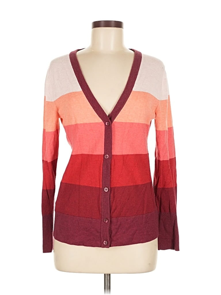 Pre-owned Eddie Bauer Cardigan Sweater In Burgundy