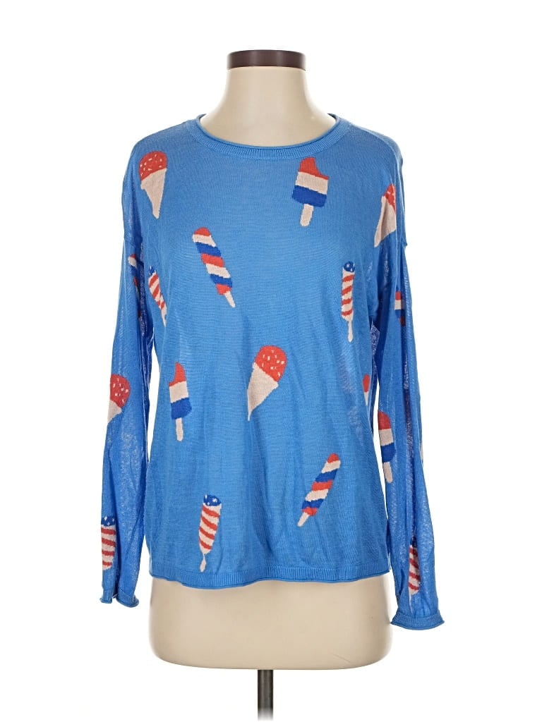 Pre-owned Ann Taylor Loft Pullover Sweater In Blue