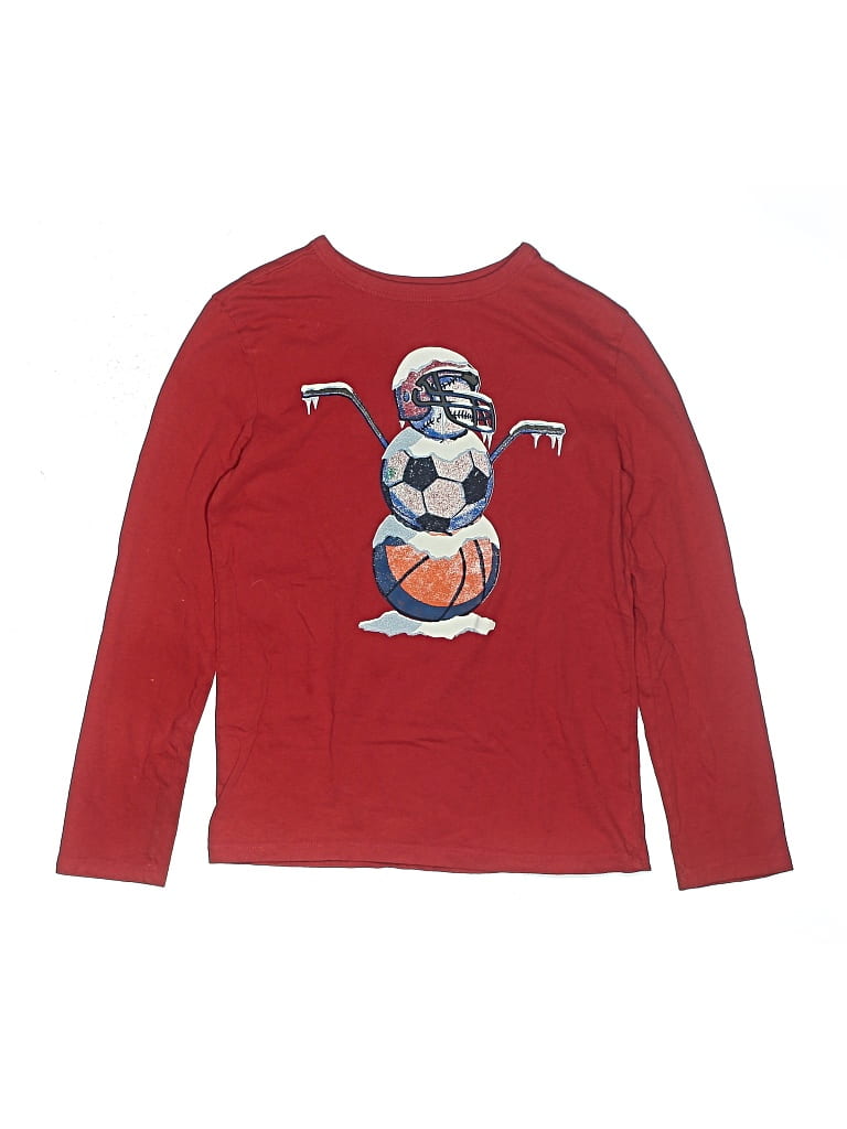 Pre-owned Gap Kids' Long Sleeve T-shirt In Red