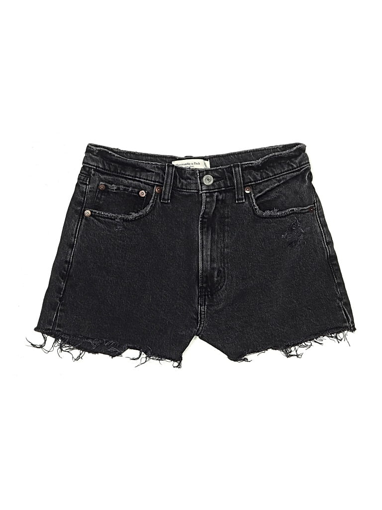 Pre-owned Abercrombie & Fitch Denim Shorts In Black