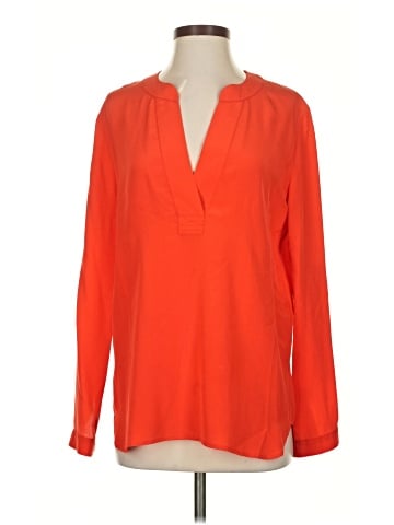 Diane von Furstenberg Long Sleeve Silk Top (view 1)