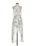 Assorted Brands 100% Polyester Floral White Ivory Cocktail Dress Size XS - photo 1