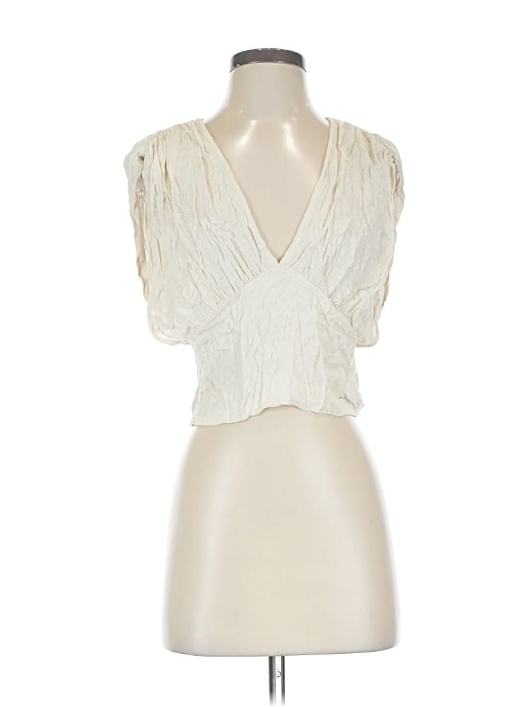 Pre-owned Final Touch Sleeveless Blouse In White