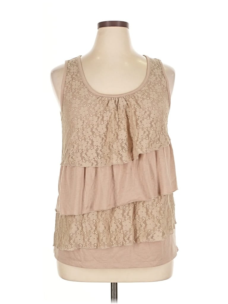Pre-owned Carolyn Taylor Sleeveless Blouse In Brown