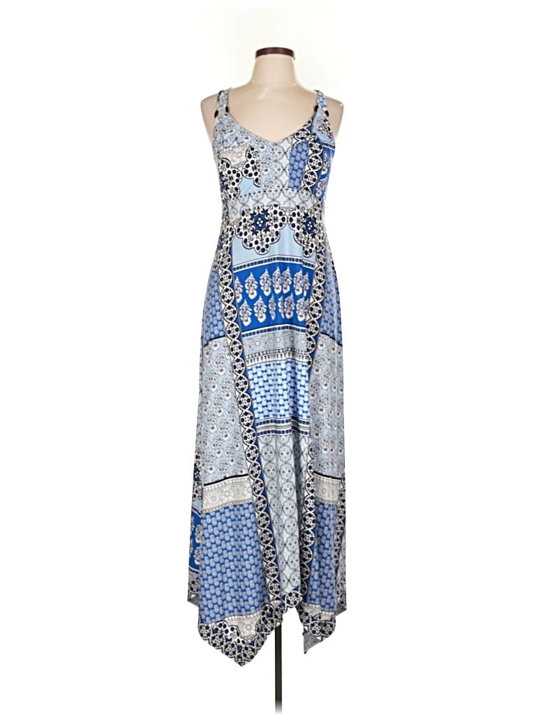 Pre-owned Inc International Concepts Casual Dress In Blue