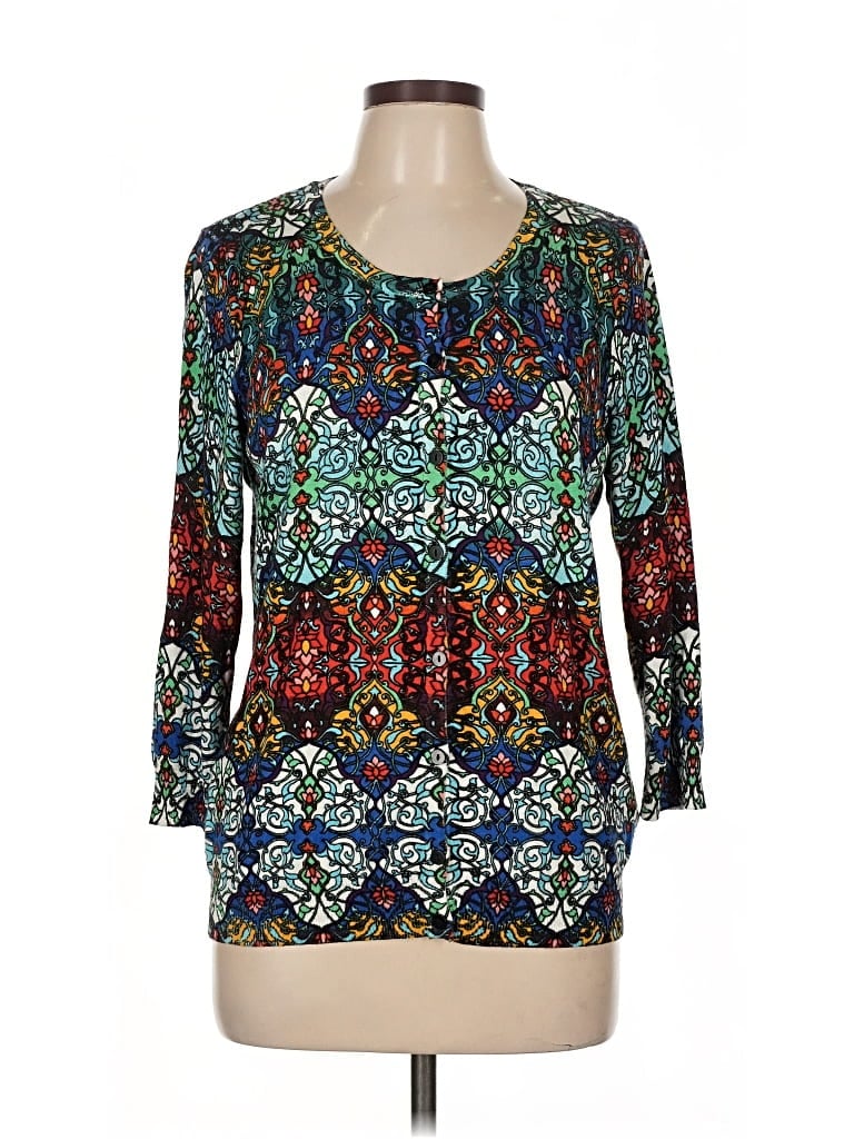 Pre-owned Joseph A Cardigan Sweater In Blue