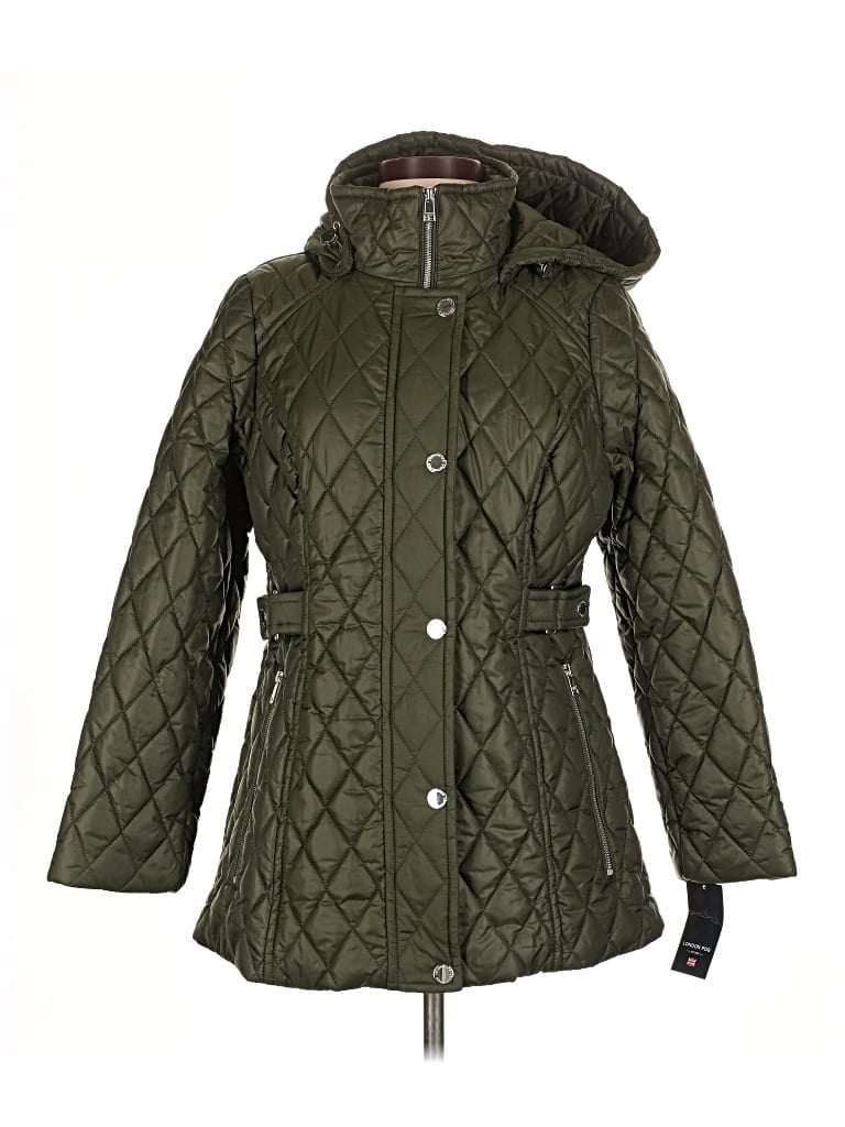Pre-owned London Fog Coat In Green