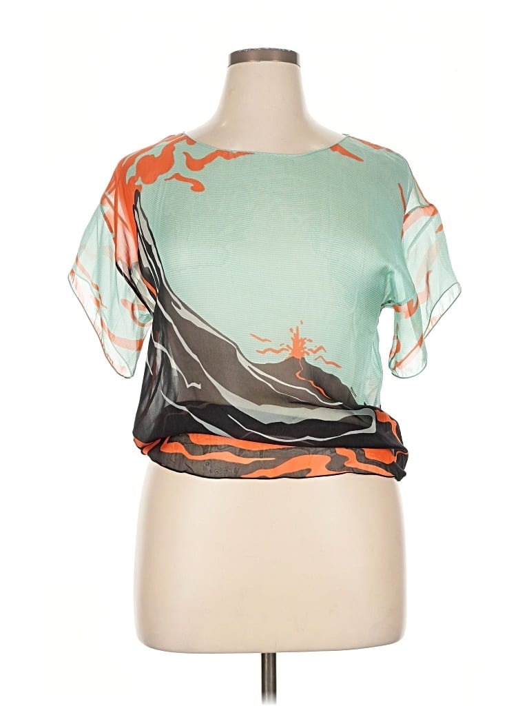 Pre-owned Missoni Short Sleeve Blouse In Green
