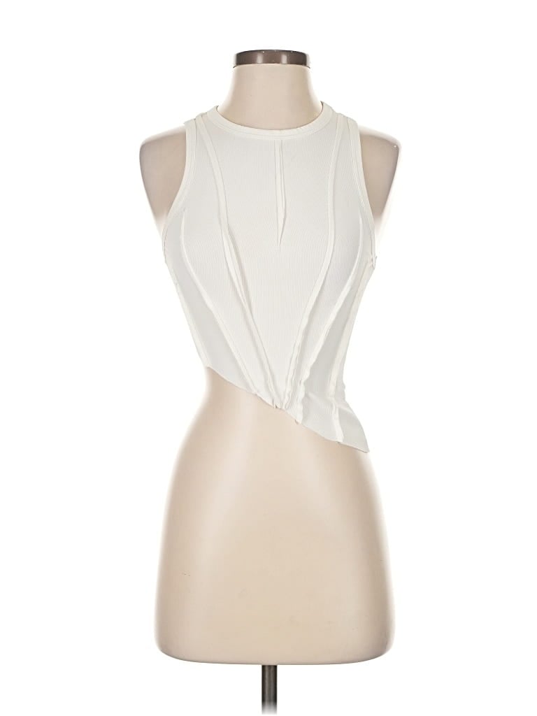 Pre-owned Princess Polly Sleeveless T-shirt In White