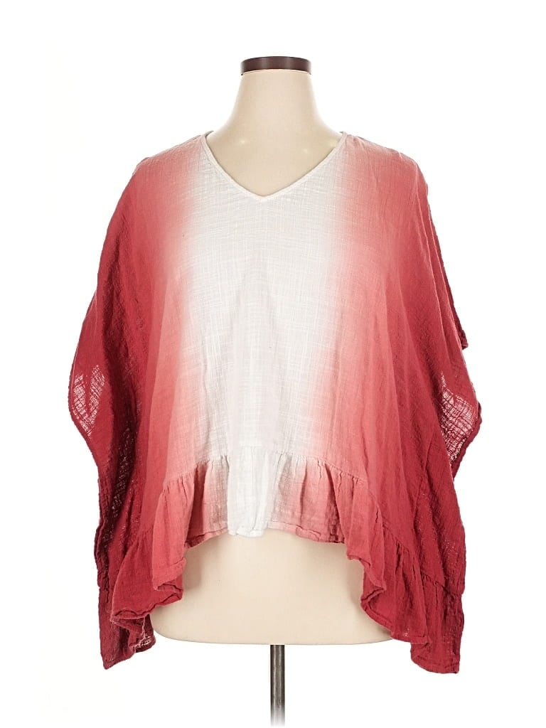 Pre-owned Lane Bryant 3/4 Sleeve Blouse In Red