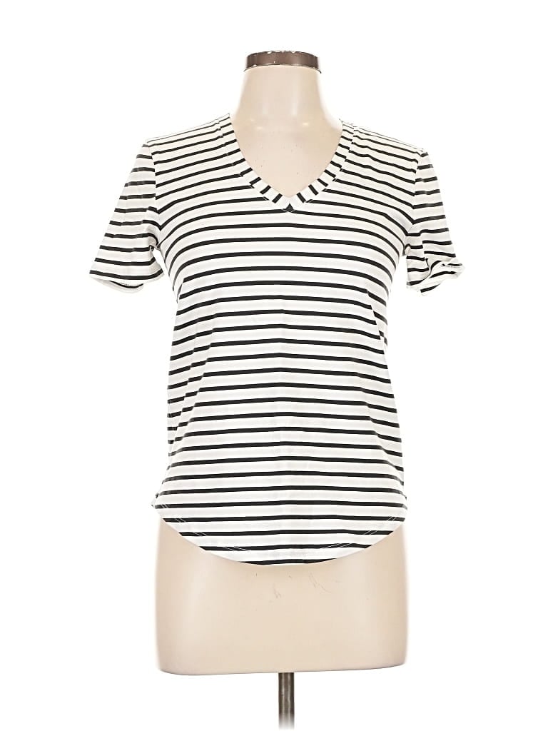 Pre-owned Lululemon Athletica Short Sleeve T-shirt In White