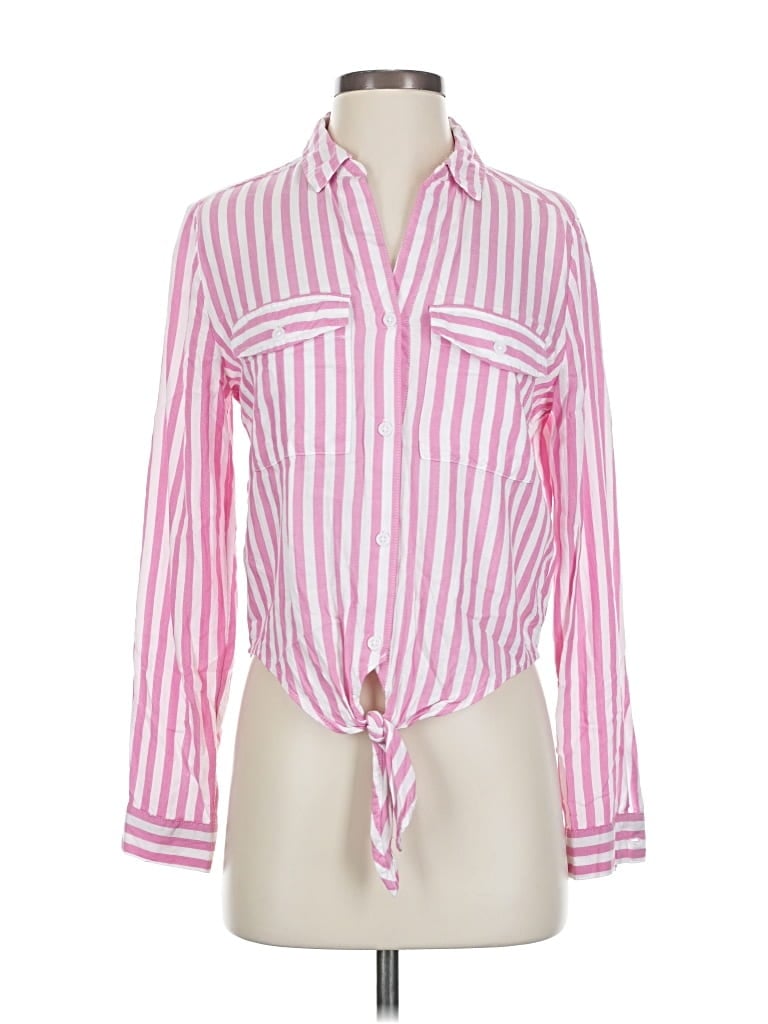 Pre-owned Beachlunchlounge Long Sleeve Blouse In Pink
