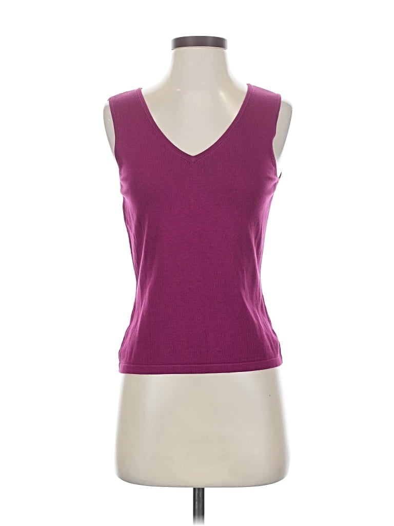 Pre-owned Ann Taylor Sweater Vest In Purple