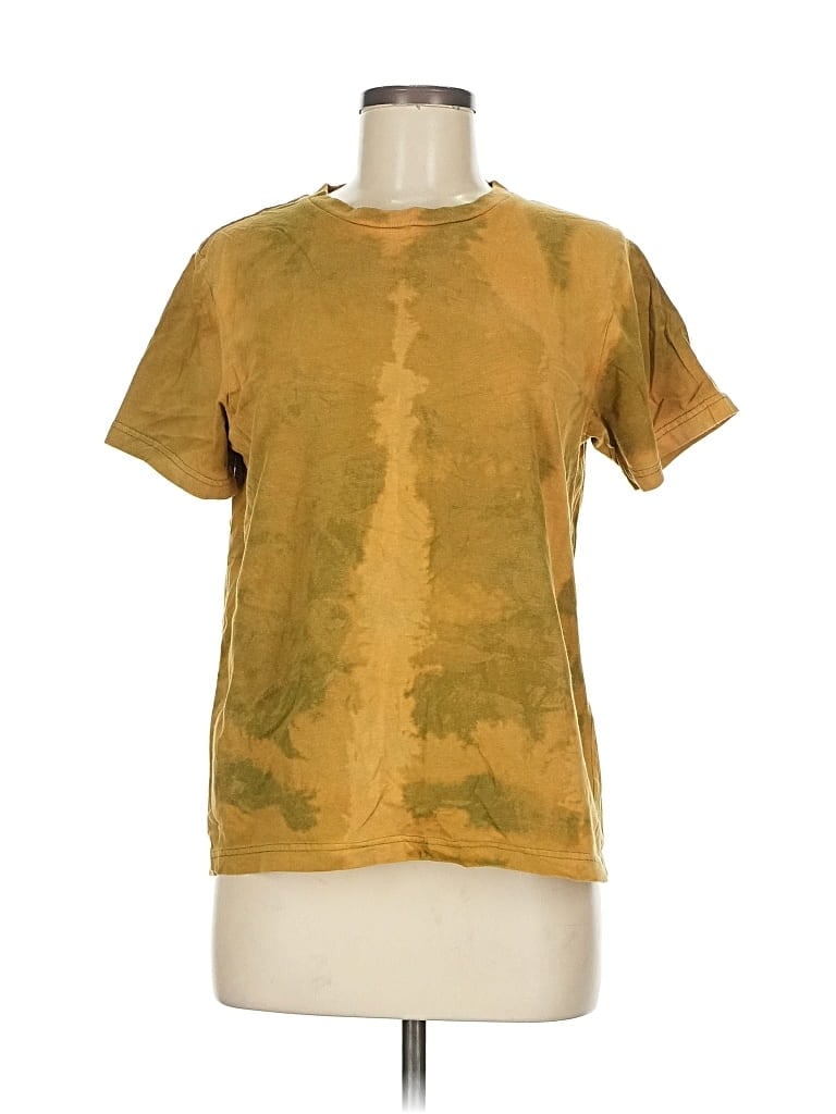 Pre-owned Assorted Brands Short Sleeve T-shirt In Gold