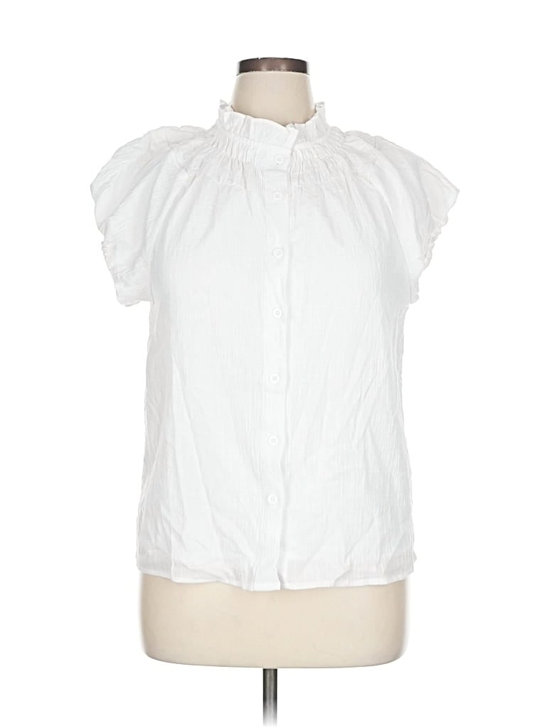 Btfbm Short Sleeve Blouse In White