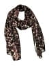 Unbranded Floral Burgundy Black Scarf One size - photo 1