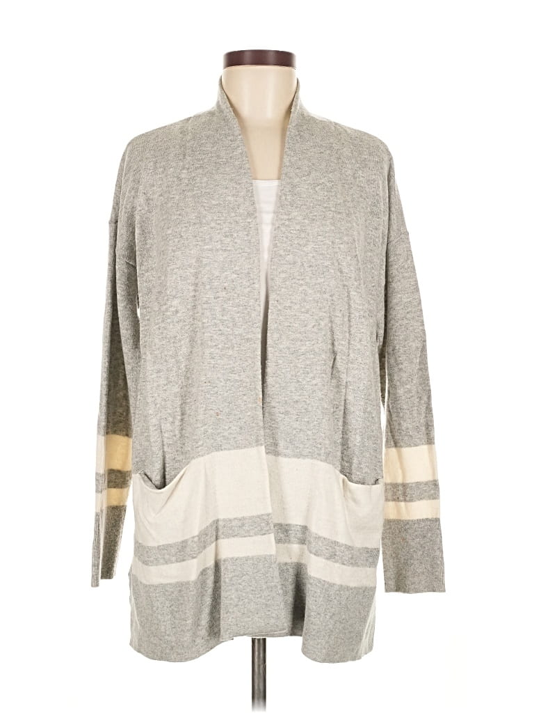 Pre-owned Ann Taylor Cardigan Sweater In Gray