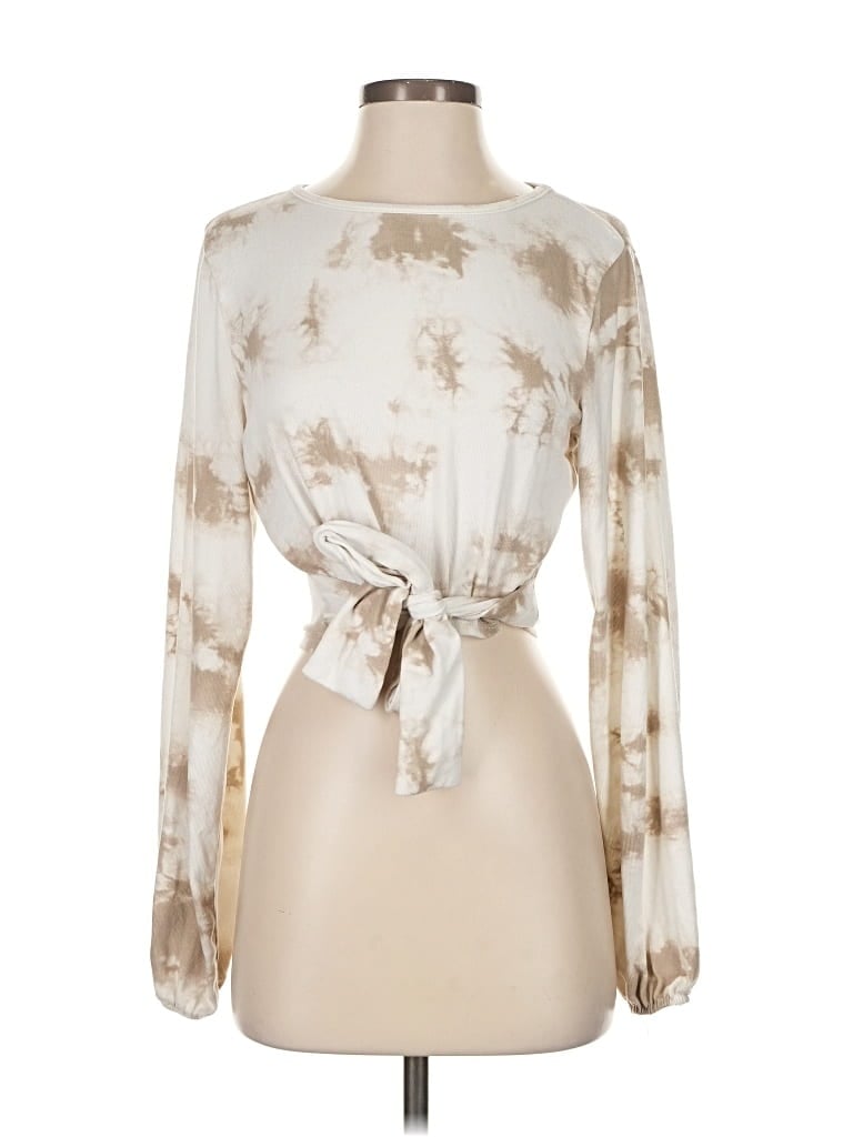 Pre-owned Windsor Long Sleeve Blouse In White