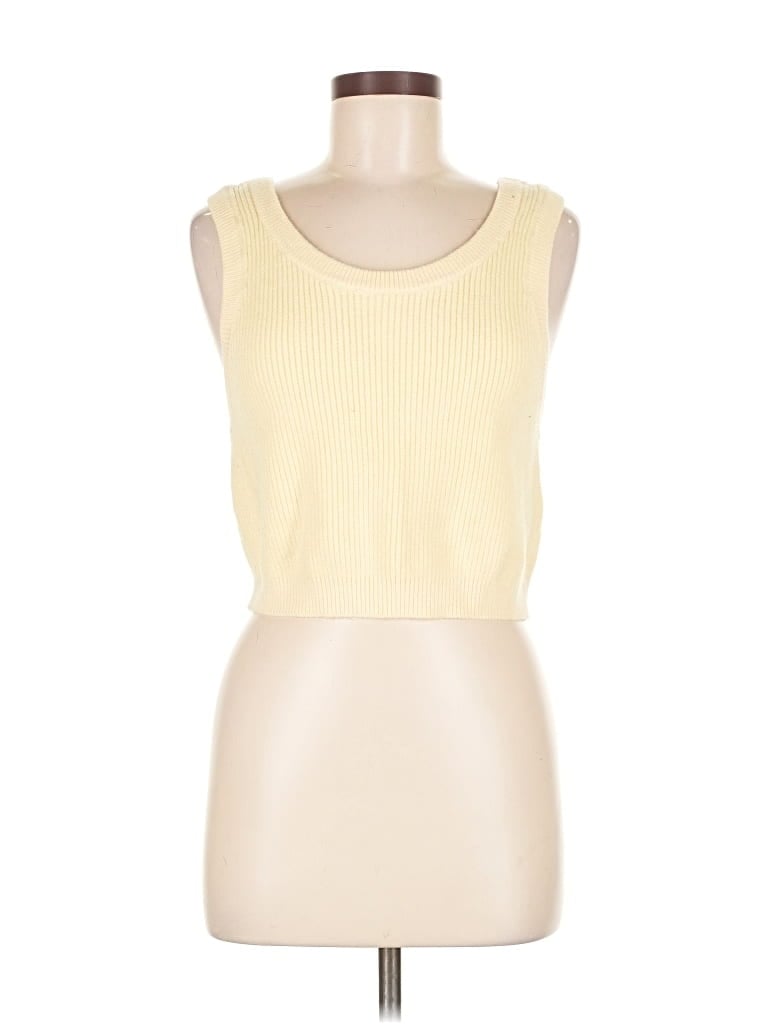 Pre-owned Zara Sweater Vest In Yellow