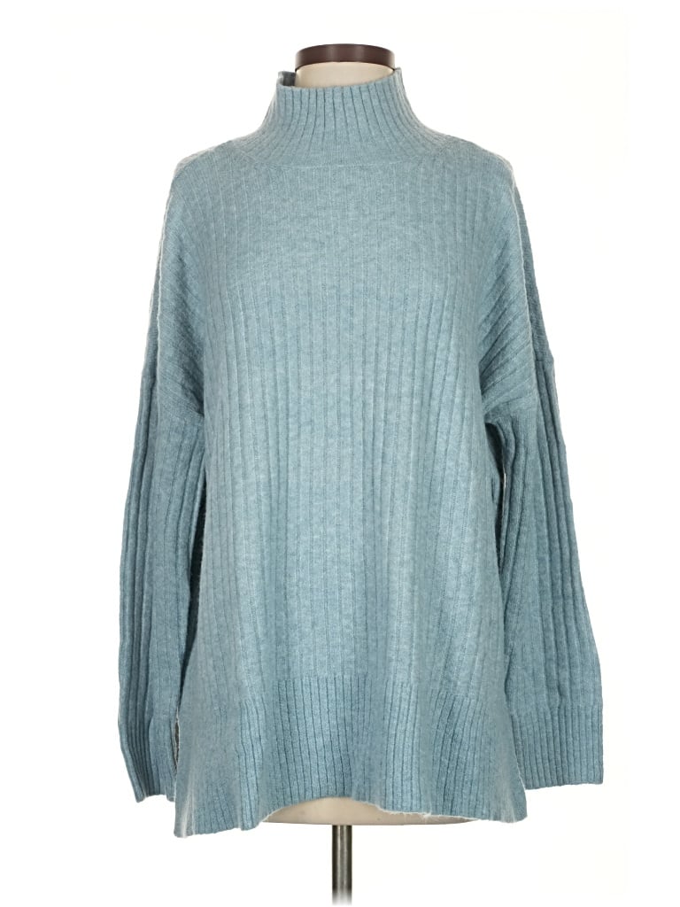 Pre-owned Ann Taylor Loft Turtleneck Sweater In Blue