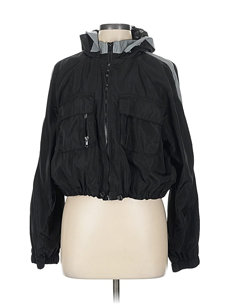 Pre-owned Forever 21 Windbreaker Jacket In Black