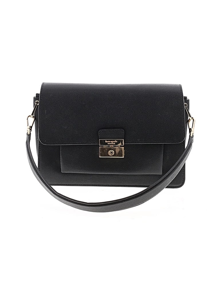 Pre-owned Kate Spade New York Leather Shoulder Bag In Black