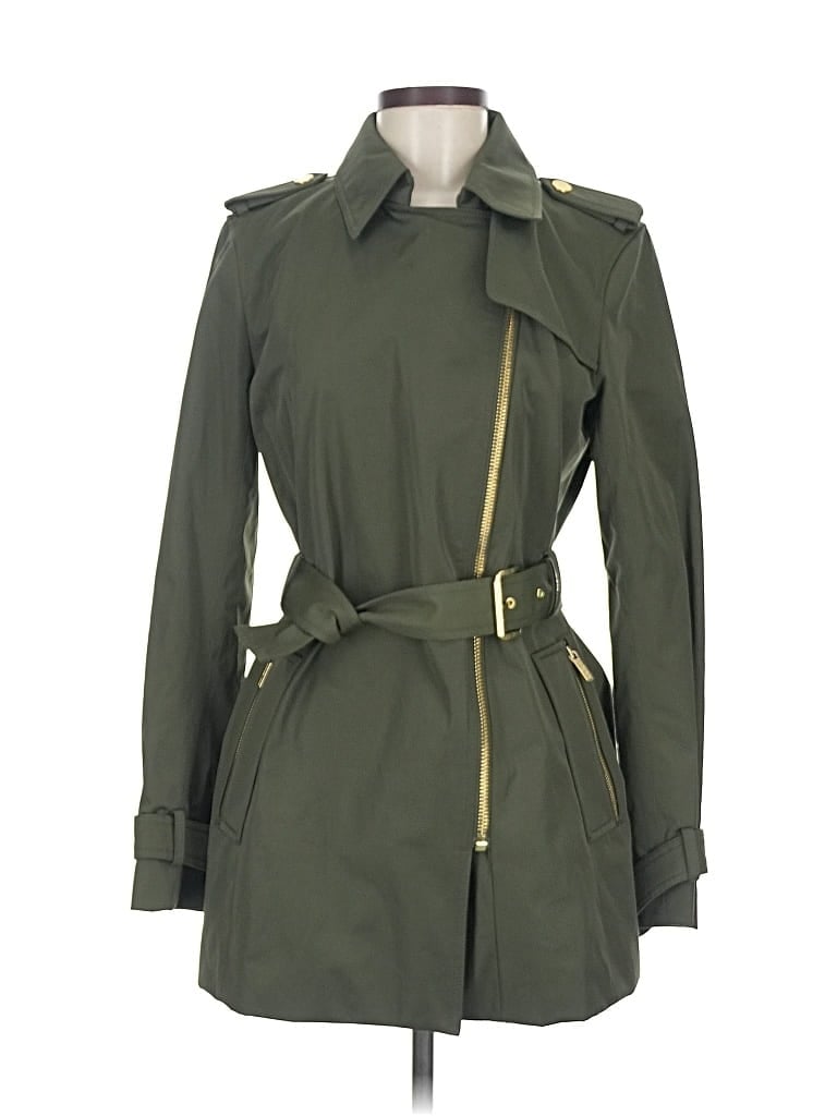Pre-owned Michael Michael Kors Trenchcoat In Green