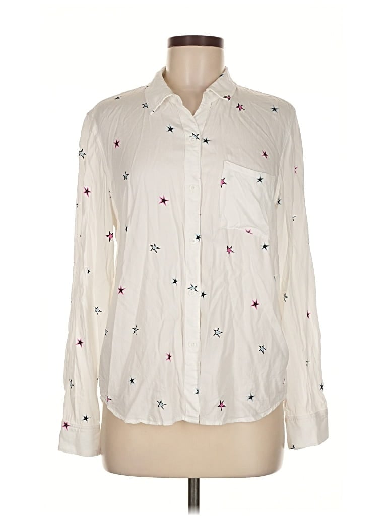 Pre-owned Rails Long Sleeve Blouse In White