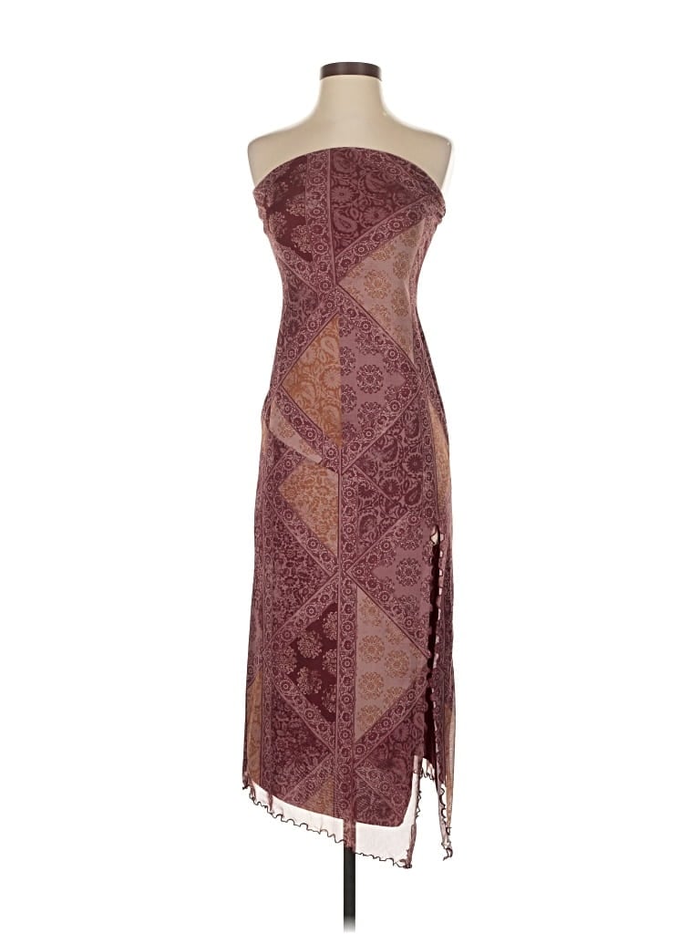 Pre-owned Urban Outfitters Cocktail Dress In Burgundy