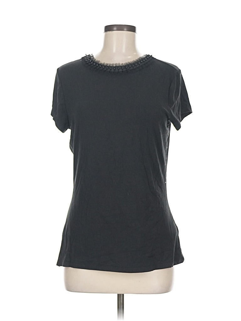 Pre-owned Ted Baker Short Sleeve Top Gray Crew Neck Tops