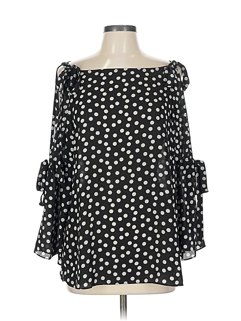 Pre-owned Max Studio 3/4 Sleeve Blouse In Black