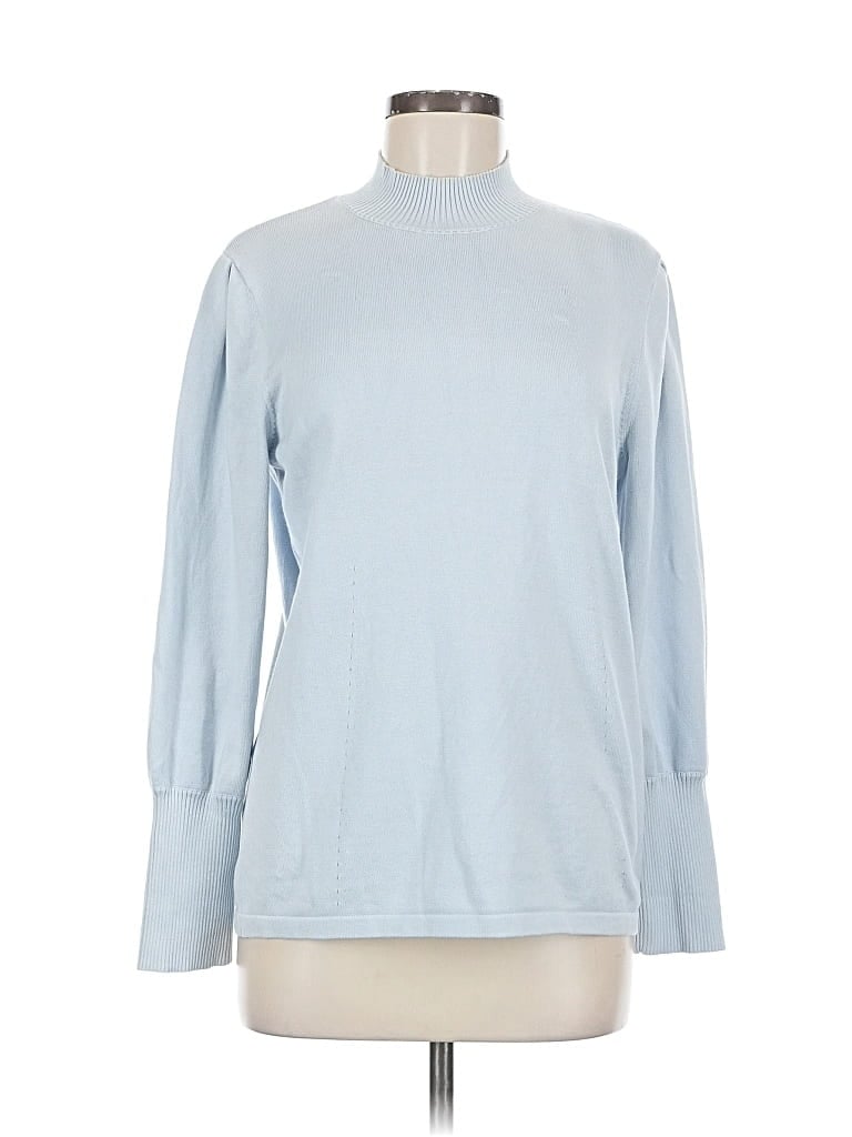 Pre-owned J. Mclaughlin Turtleneck Sweater In Blue