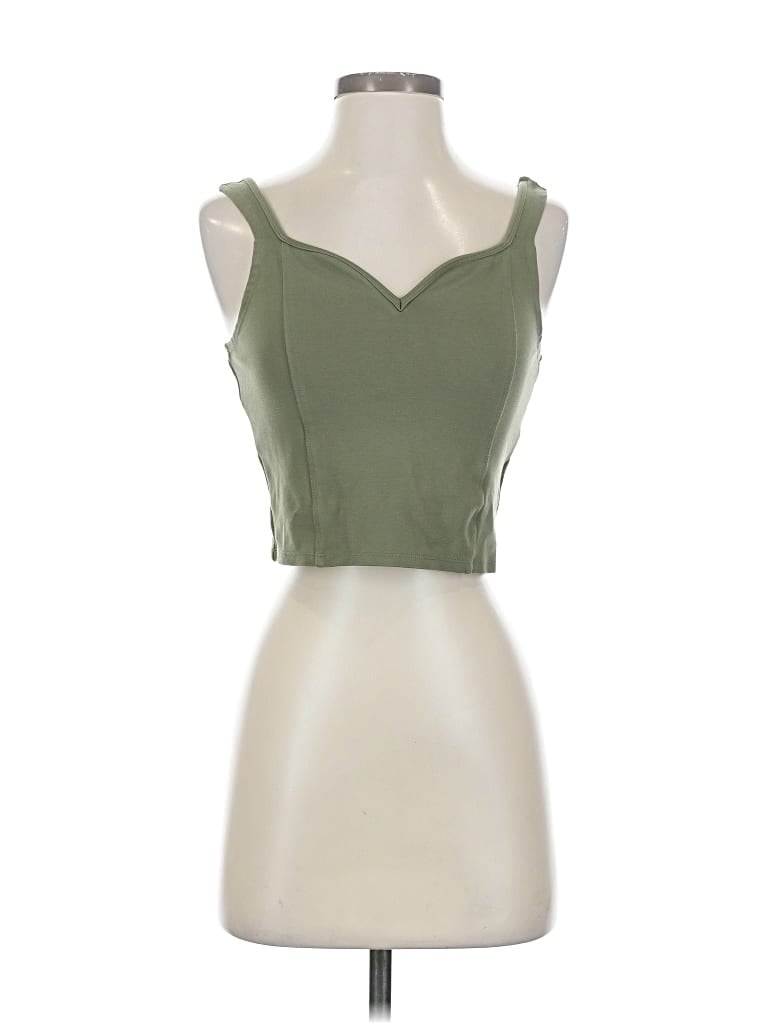Pre-owned Abercrombie & Fitch Tank Top Green Strapless Neckline Tops