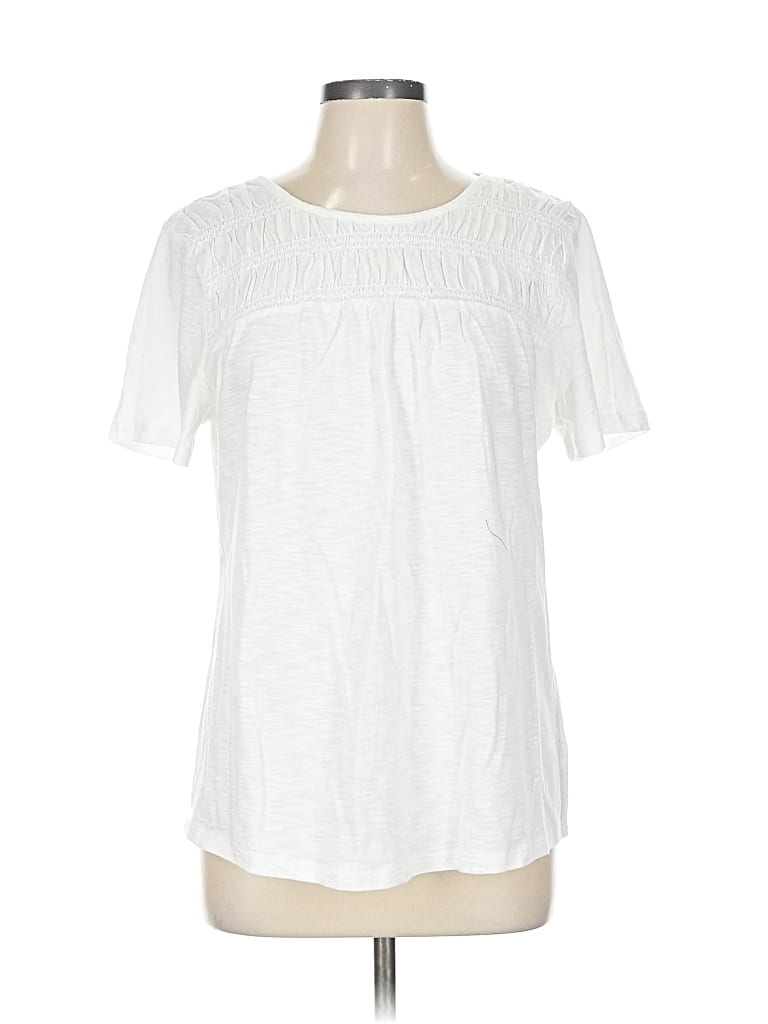Pre-owned Talbots Short Sleeve T-shirt In White