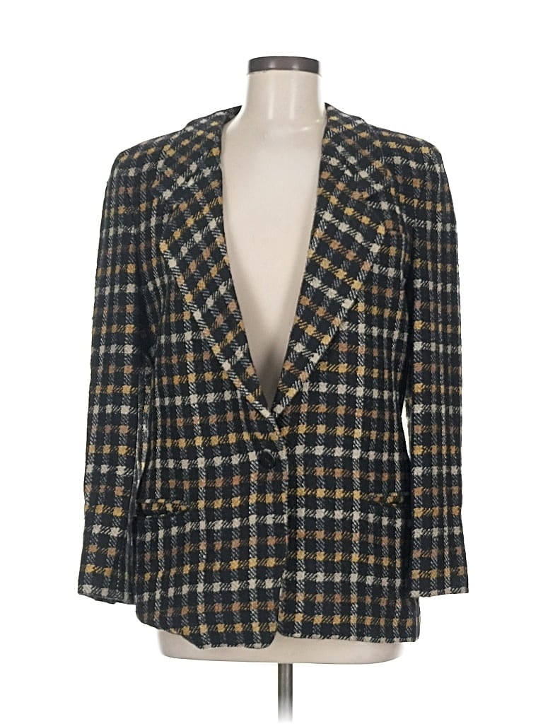 Pre-owned Giorgio Armani Silk Blazer Jacket In Black