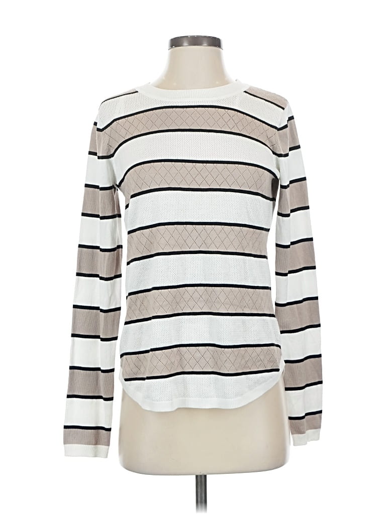 Pre-owned Lety & Me Pullover Sweater In White