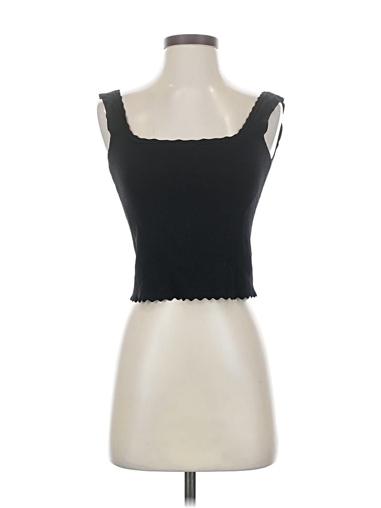 Pre-owned Zara Tank Top Black Sweetheart Neckline Tops