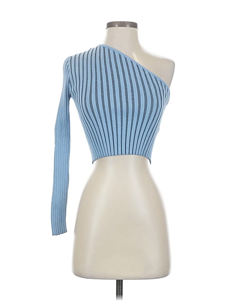 Pre-owned Zara Pullover Sweater In Blue