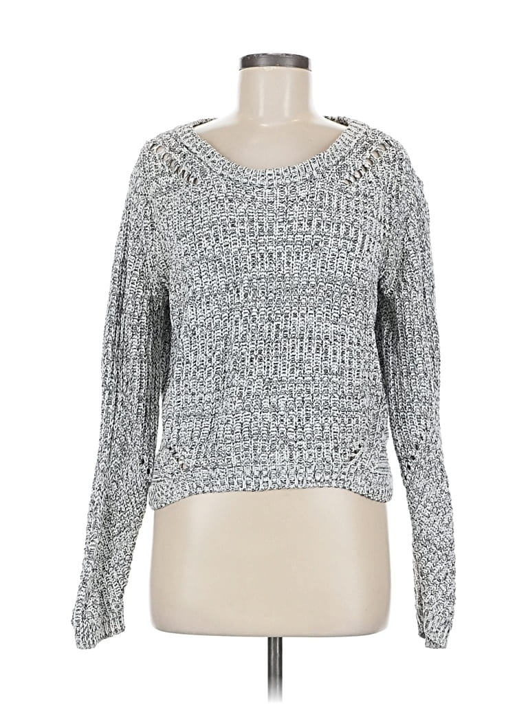 Pre-owned Divided By H&m Pullover Sweater In Silver