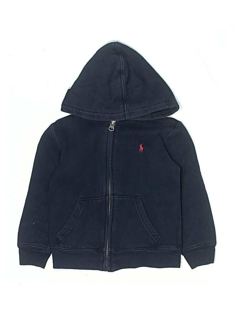 Pre-owned Polo By Ralph Lauren Kids' Zip Up Hoodie In Blue