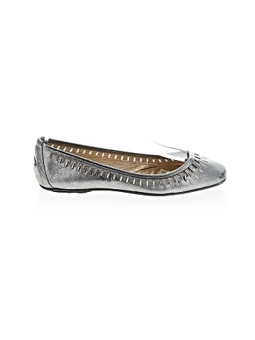 Jimmy Choo Metallic Leather Flats (view 1)