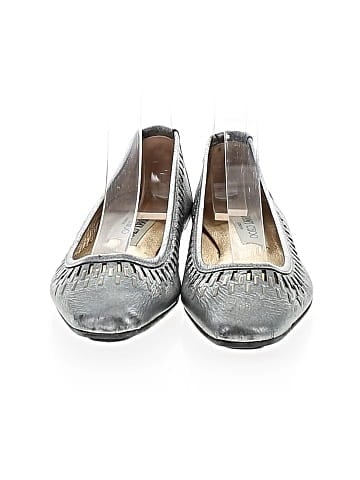 Jimmy Choo Metallic Leather Flats (view 2)