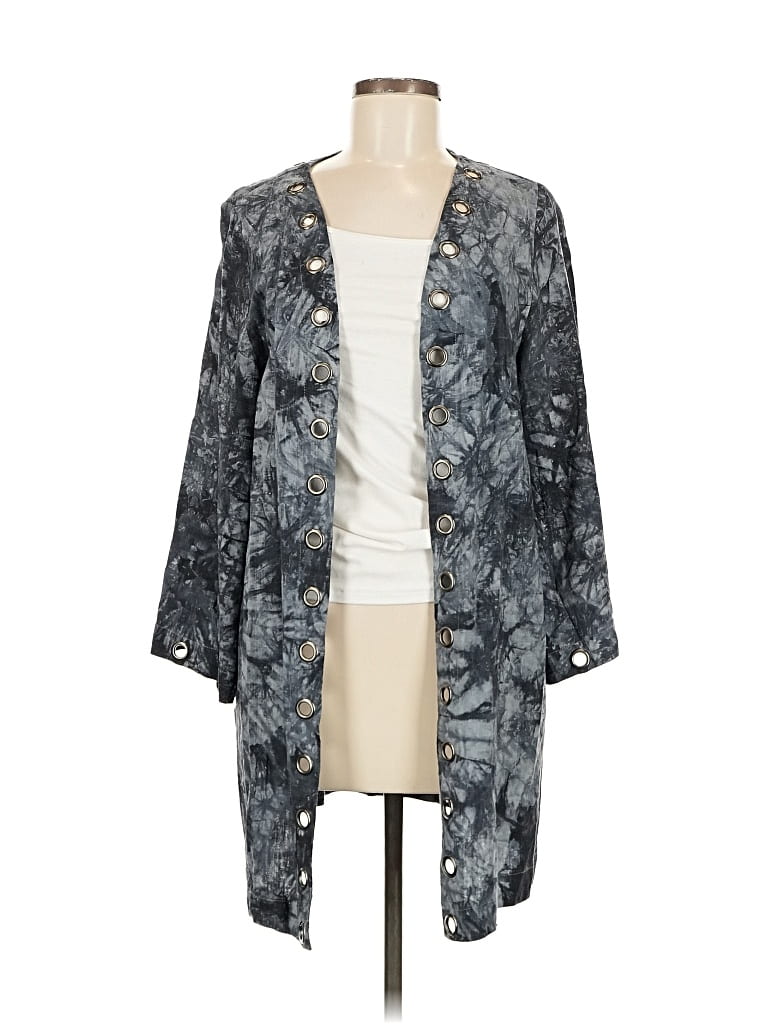 Pre-owned Unbranded Kimono In Gray