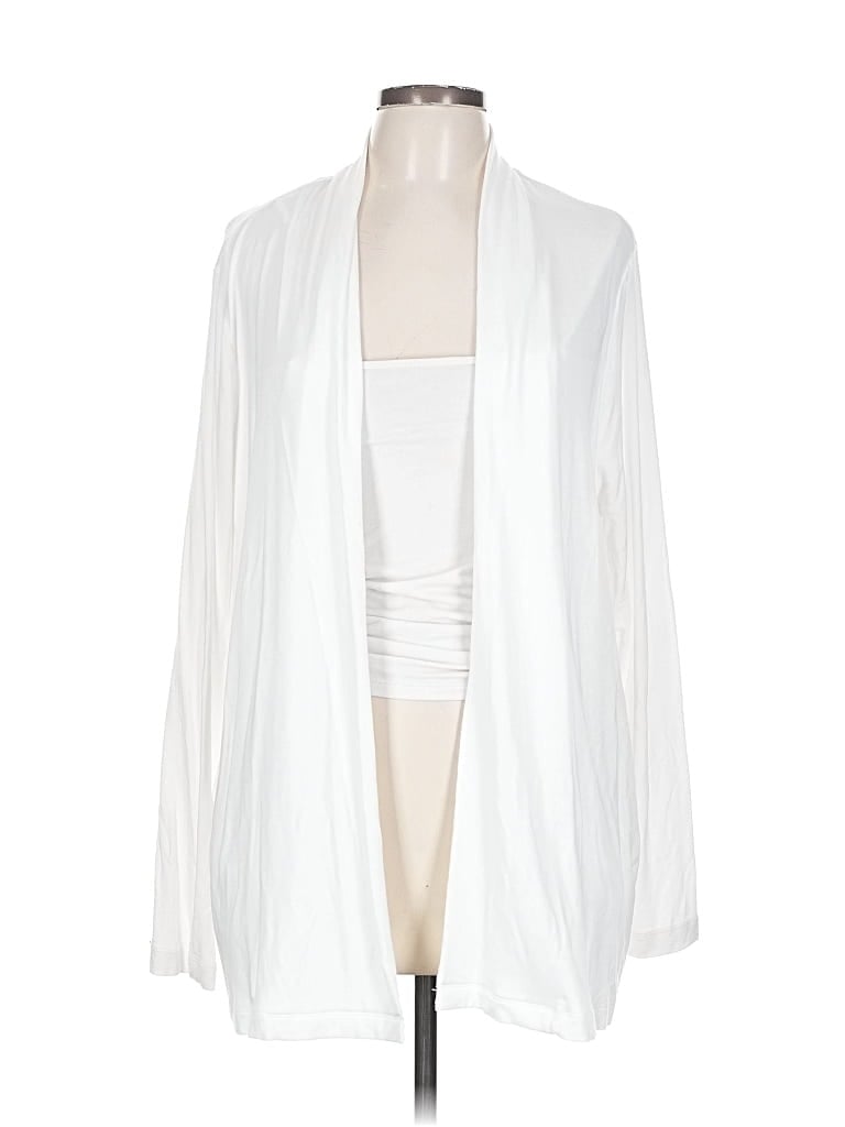 Pre-owned Lou & Grey For Loft Cardigan Sweater In White